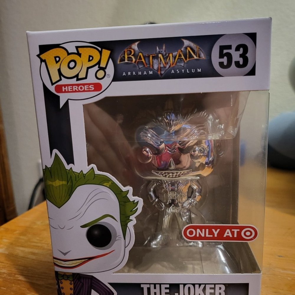 Batman Arkham Asylum The Joker (Silver) Target Exclusive Funko Pop